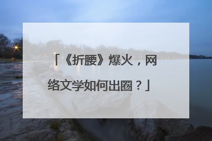 《折腰》爆火，网络文学如何出圈？