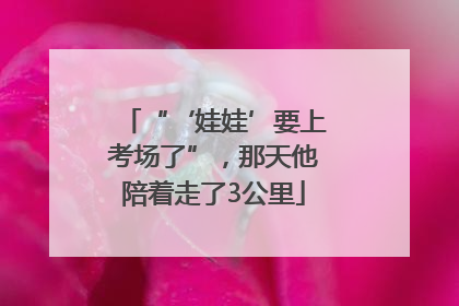 “‘娃娃’要上考场了”，那天他陪着走了3公里