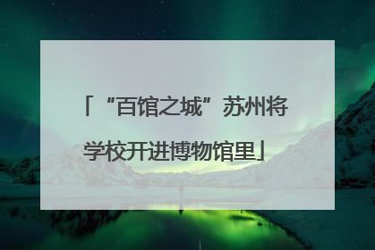 “百馆之城”苏州将学校开进博物馆里