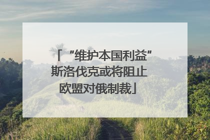 “维护本国利益” 斯洛伐克或将阻止欧盟对俄制裁