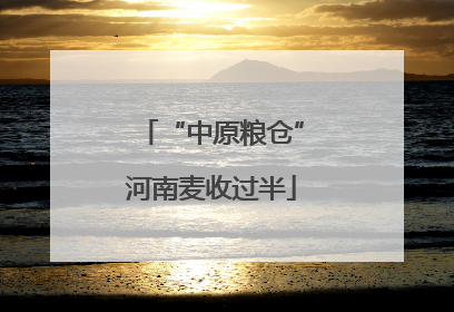 “中原粮仓”河南麦收过半