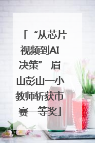 “从芯片视频到AI决策” 眉山彭山一小教师斩获市赛一等奖