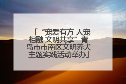 “宠爱有方 人宠相融 文明共享”青岛市市南区文明养犬主题实践活动举办