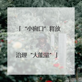 “小窗口”释放治理“大能量”