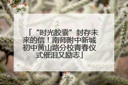 “时光胶囊”封存未来的信！南师附中新城初中黄山路分校青春仪式催泪又励志