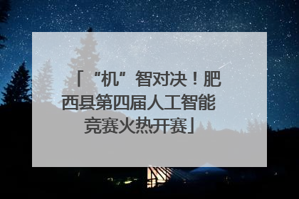 “机”智对决！肥西县第四届人工智能竞赛火热开赛