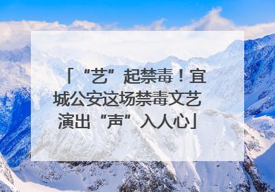 “艺”起禁毒！宜城公安这场禁毒文艺演出“声”入人心