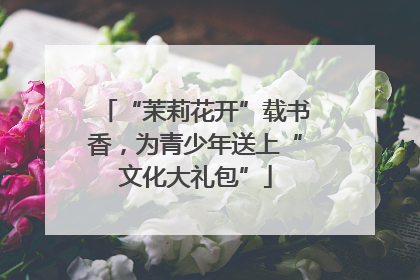 “茉莉花开”载书香，为青少年送上“文化大礼包”