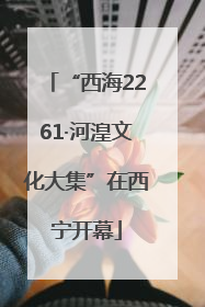 “西海2261·河湟文化大集”在西宁开幕