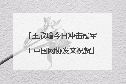 王欣瑜今日冲击冠军！中国网协发文祝贺