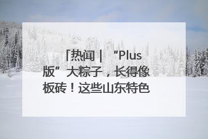 热闻｜“Plus版”大粽子，长得像板砖！这些山东特色粽子你吃过吗？