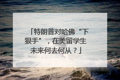 特朗普对哈佛“下狠手”，在美留学生未来何去何从？