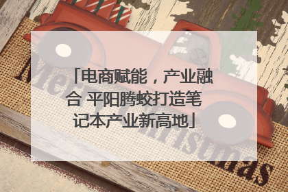 电商赋能，产业融合 平阳腾蛟打造笔记本产业新高地