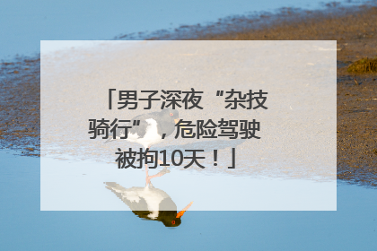 男子深夜“杂技骑行”，危险驾驶被拘10天！