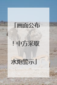 画面公布！中方采取水炮警示