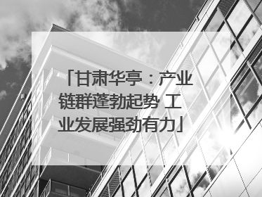甘肃华亭：产业链群蓬勃起势 工业发展强劲有力