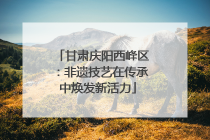 甘肃庆阳西峰区：非遗技艺在传承中焕发新活力