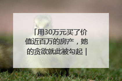 用30万元买了价值近百万的房产，她的贪欲就此被勾起｜今晚九点半