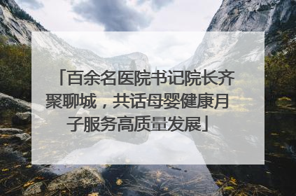 百余名医院书记院长齐聚聊城，共话母婴健康月子服务高质量发展