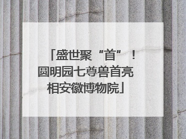 盛世聚“首”！圆明园七尊兽首亮相安徽博物院