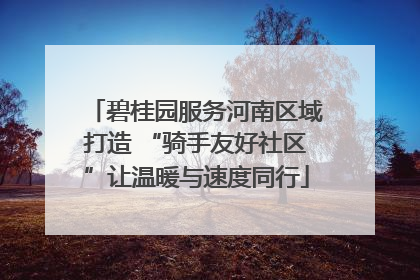 碧桂园服务河南区域打造 “骑手友好社区”让温暖与速度同行