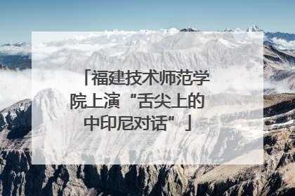 福建技术师范学院上演“舌尖上的中印尼对话”