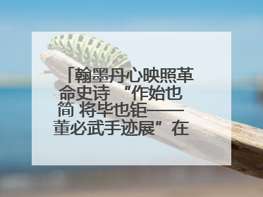 翰墨丹心映照革命史诗 “作始也简 将毕也钜——董必武手迹展”在福州开幕