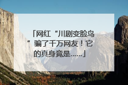 网红“川剧变脸鸟”骗了千万网友！它的真身竟是……
