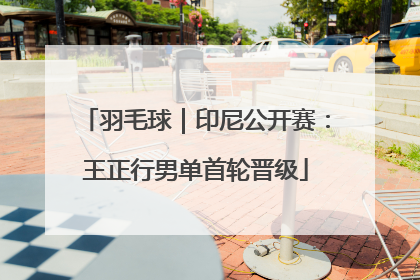 羽毛球｜印尼公开赛：王正行男单首轮晋级