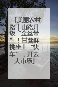美丽农村路｜山路升级“金丝带”！甘薯鲜桃坐上“快车”，开去大市场