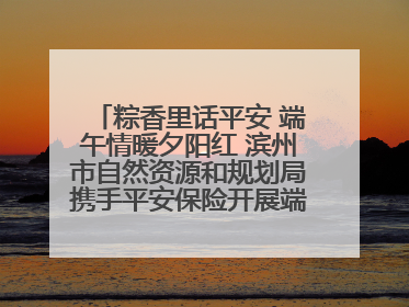 粽香里话平安 端午情暖夕阳红 滨州市自然资源和规划局携手平安保险开展端午主题活动
