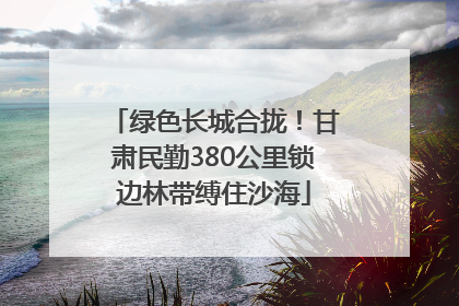 绿色长城合拢！甘肃民勤380公里锁边林带缚住沙海