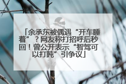 余承东被偶遇“开车睡着”？网友称打招呼后秒回！曾公开表示“智驾可以打盹”引争议
