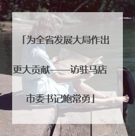 为全省发展大局作出更大贡献——访驻马店市委书记鲍常勇