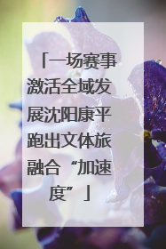 一场赛事激活全域发展沈阳康平跑出文体旅融合“加速度”