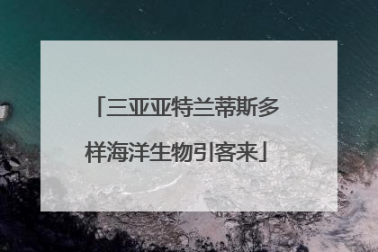三亚亚特兰蒂斯多样海洋生物引客来