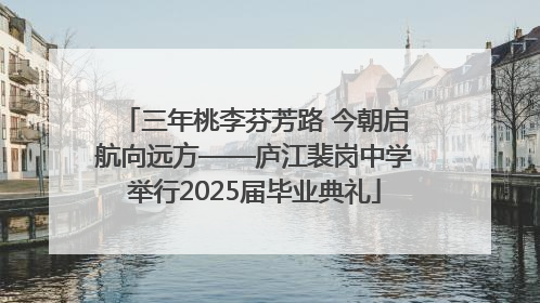 三年桃李芬芳路 今朝启航向远方——庐江裴岗中学举行2025届毕业典礼