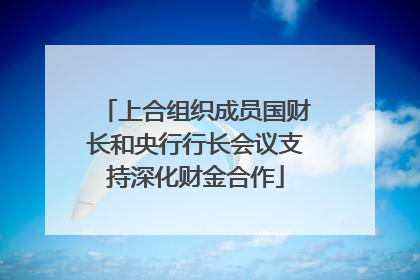 上合组织成员国财长和央行行长会议支持深化财金合作