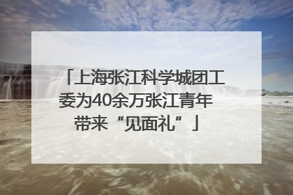 上海张江科学城团工委为40余万张江青年带来“见面礼”