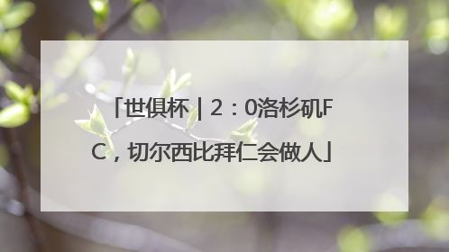 世俱杯｜2：0洛杉矶FC，切尔西比拜仁会做人