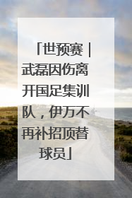 世预赛｜武磊因伤离开国足集训队，伊万不再补招顶替球员