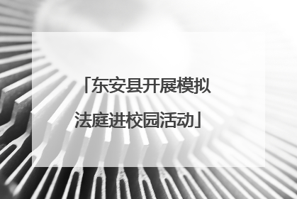东安县开展模拟法庭进校园活动