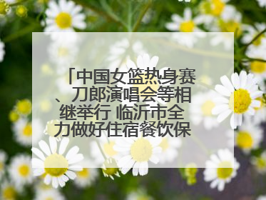 中国女篮热身赛、刀郎演唱会等相继举行 临沂市全力做好住宿餐饮保障工作
