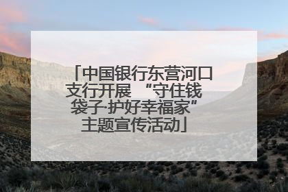 中国银行东营河口支行开展 “守住钱袋子·护好幸福家”主题宣传活动