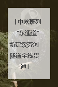 中欧班列“东通道”新建绥芬河隧道全线贯通