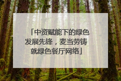 中资赋能下的绿色发展先锋，麦当劳铸就绿色餐厅网络