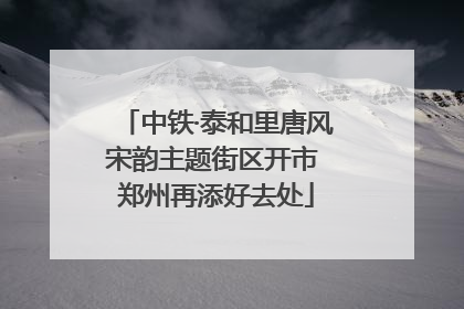 中铁·泰和里唐风宋韵主题街区开市 郑州再添好去处