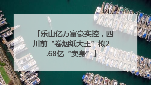 乐山亿万富豪实控，四川前“卷烟纸大王”拟2.68亿“卖身”