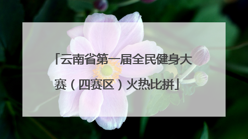 云南省第一届全民健身大赛（四赛区）火热比拼