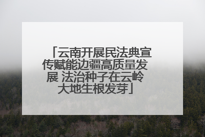 云南开展民法典宣传赋能边疆高质量发展 法治种子在云岭大地生根发芽